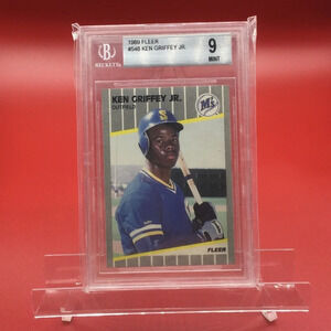 1989 Fleer Ken Griffey Jr. Rookie BCCG Becket Gem 9 #548
